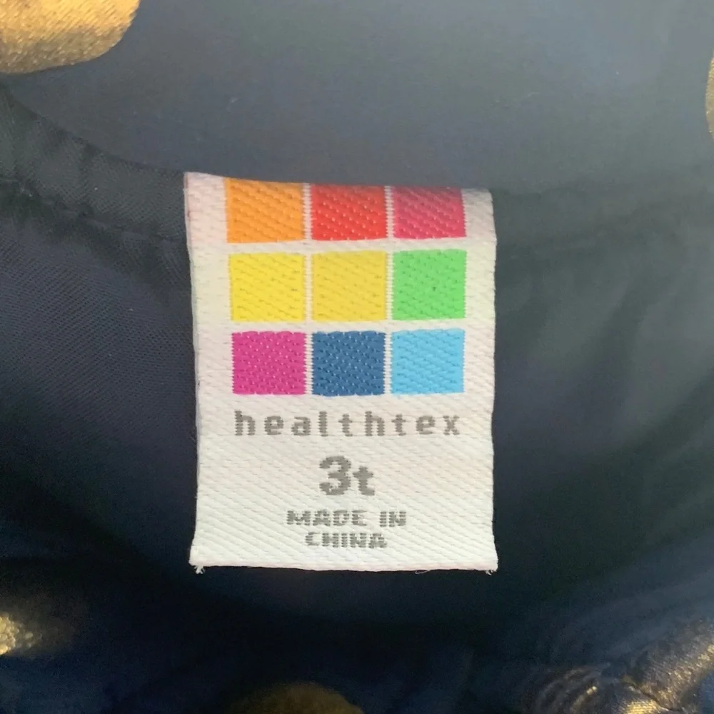 Navy Puffer Vest with Gold Polka Dots 3T - Picture 2 of 5